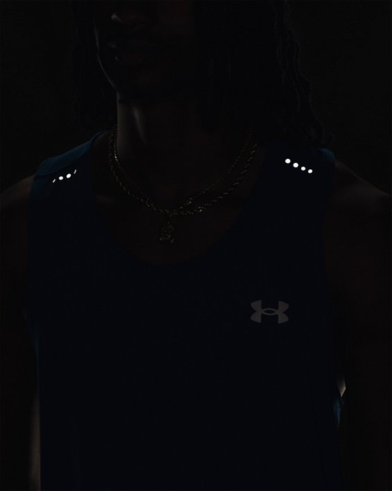 เสื้อกล้าม UA Iso-Chill Laser สำหรับผู้ชาย in Blue image number 3